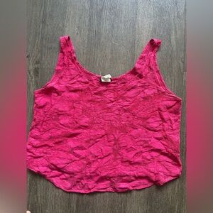 Elegant Fuchsia Lace Tank Top